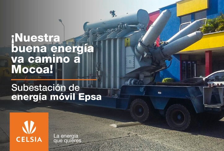 Celsia apoya el restablecimiento del servicio de energía en Mocoa con una subestación móvil.