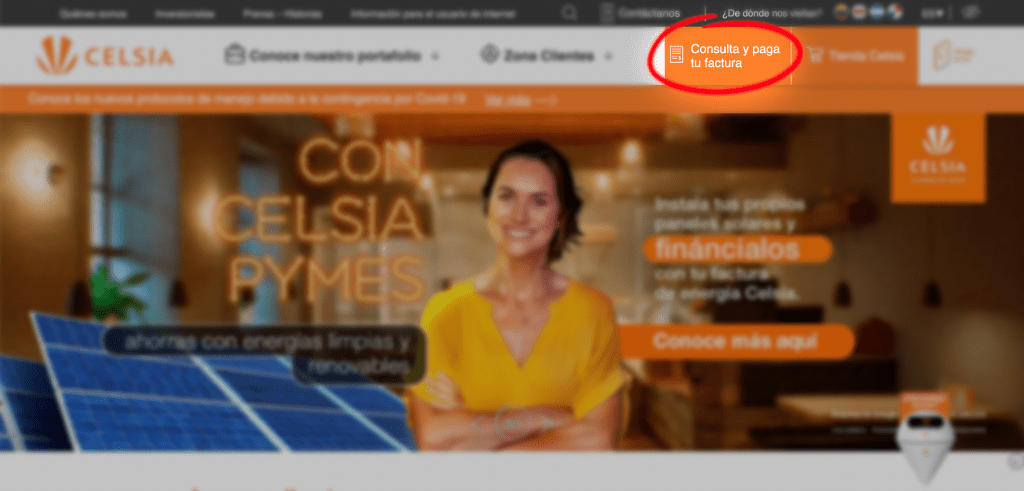 factura celsia internet